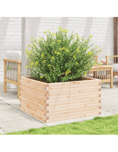 Fioriera da Giardino 80x80x45,5 cm in Legno Massello di Pino