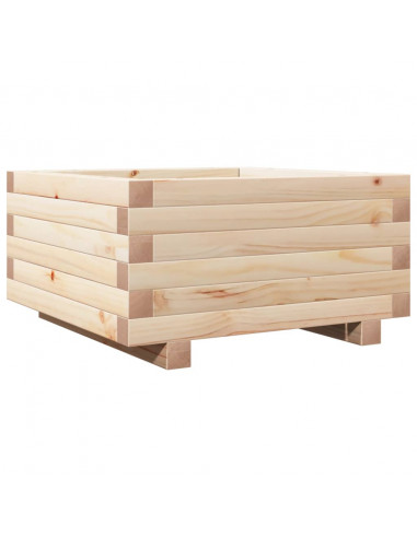 Fioriera da Giardino 50x50x26,5 cm in Legno Massello di Pino