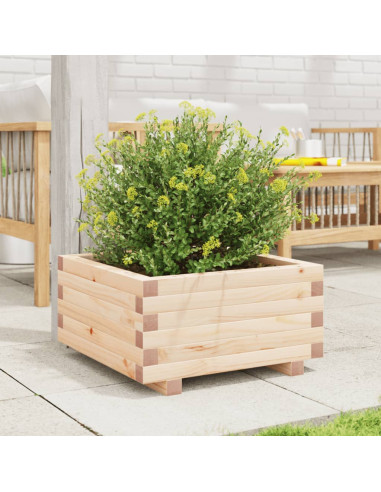 Fioriera da Giardino 50x50x26,5 cm in Legno Massello di Pino