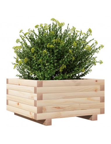 Fioriera da Giardino 50x50x26,5 cm in Legno Massello di Pino