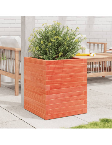 Fioriera Giardino Marrone Cera 40x40x46 cm Legno Massello Pino