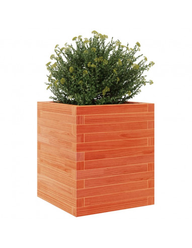 Fioriera Giardino Marrone Cera 40x40x46 cm Legno Massello Pino
