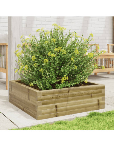 Fioriera da Giardino 70x70x23 cm in Legno di Pino Impregnato