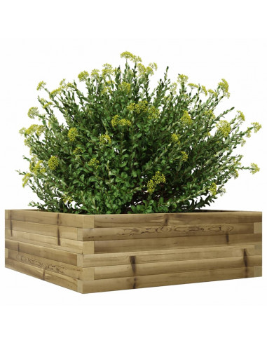 Fioriera da Giardino 70x70x23 cm in Legno di Pino Impregnato