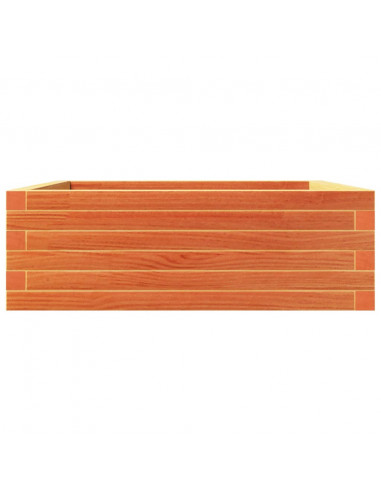 Fioriera Giardino Marrone Cera 70x70x23 cm Legno Massello Pino