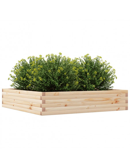 Fioriera da Giardino 110x110x23 cm in Legno Massello di Pino