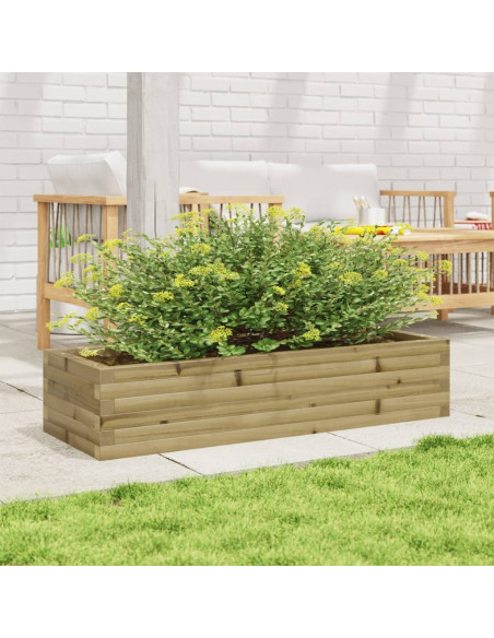 Fioriera da Giardino 110x40x23 cm in Legno di Pino Impregnato