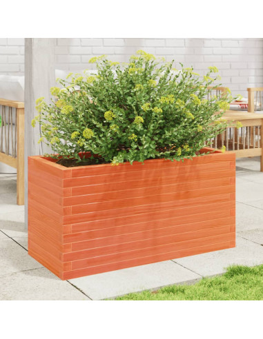 Fioriera Giardino Marrone Cera 90x40x45,5cm Legno Massello Pino