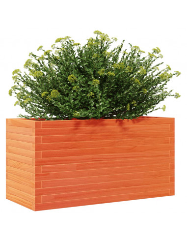 Fioriera Giardino Marrone Cera 90x40x45,5cm Legno Massello Pino