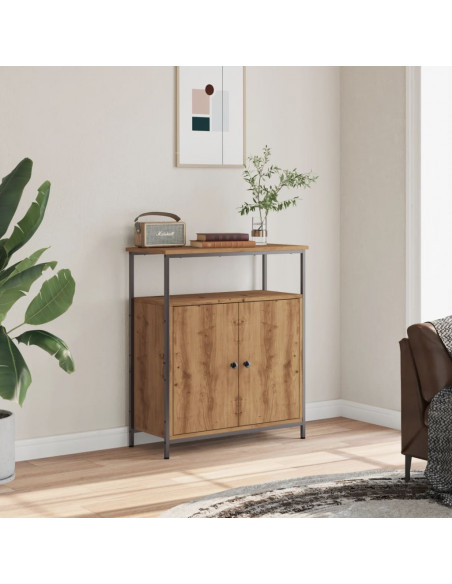 Credenza Rovere Artigianale 70x30x80 cm in Legno Multistrato