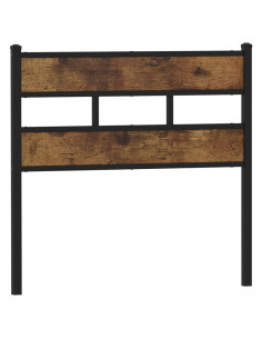 Testiera Rovere Fumo 90 cm in Ferro e Truciolato 2