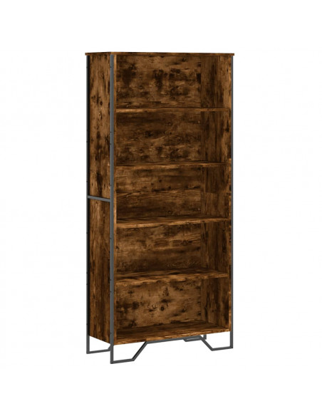 Libreria Rovere Fumo 80x31x169 cm in Truciolato