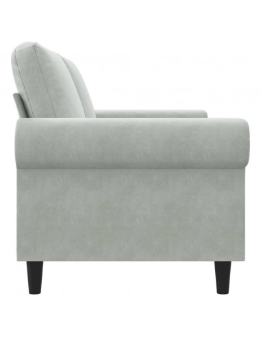 Divano a 2 Posti Grigio Chiaro 140 cm in Velluto