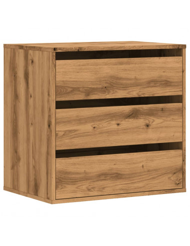 Cassettiera Angolare Rovere Artigianale 60x41x58cm Multistrato