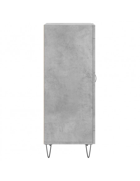 Credenza Grigio Cemento 34,5x34x90 cm in Legno Multistrato