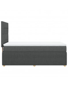 Giroletto a Molle con Materasso Grigio Scuro 100x200 cm Tessuto 2