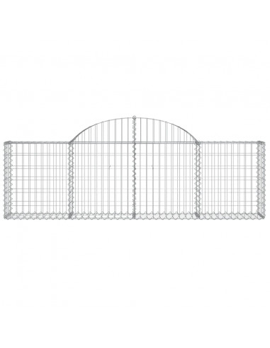 Cesti Gabbioni ad Arco 6 pz 200x30x60/80 cm Ferro Zincato