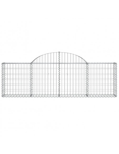 Cesti Gabbioni ad Arco 6 pz 200x30x60/80 cm Ferro Zincato