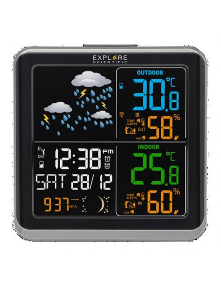Stazione barometrica Explore Scientific Wsh4008C Nero e Silver