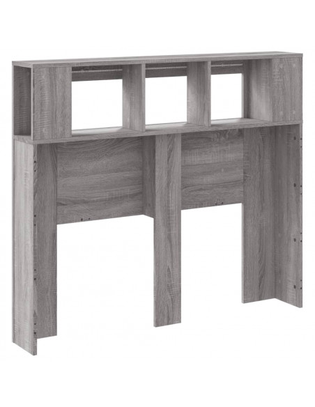 Testiera LED Grigio Sonoma 120x18,5x103,5 cm Legno Multistrato