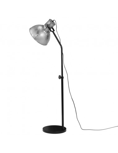 Lampada da Terra 25 W Argento Vintage 30x30x90-150 cm E27