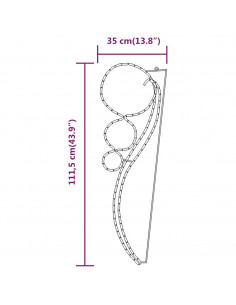 Stringhe Luci a Forma di Palle 16pz Bianco Caldo 111,5x35x4,5cm