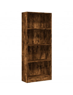 Libreria Rovere Fumo 60x24x143 cm in Legno Multistrato 2