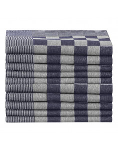 Strofinacci da Cucina 10 pz Blu e Bianchi 50x70 cm in Cotone