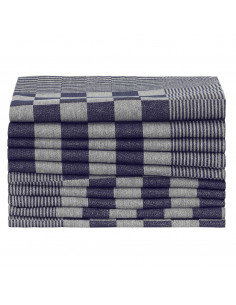 Strofinacci da Cucina 20 pz Blu e Bianchi 50x70 cm in Cotone