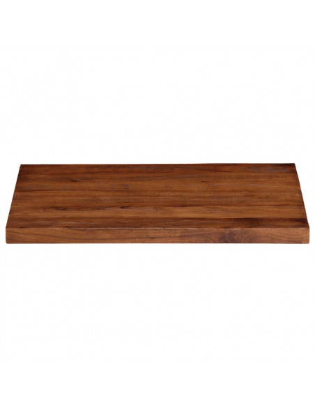 Piano Tavolo 90x50x2,5 cm Rettangolare in Massello di Recupero