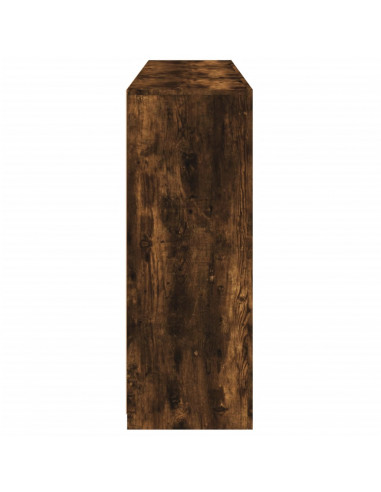 Credenze con Luci LED 3 pz Rovere Fumo in Legno Multistrato