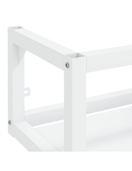 Struttura per Lavabo a Parete Bianca 59x38x31 cm in Ferro