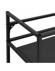 Struttura per Lavabo da Bagno Nera 40x38x83 cm in Ferro