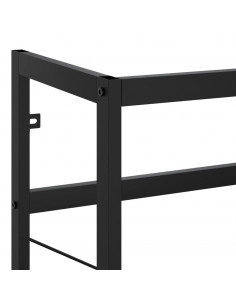 Struttura per Lavabo da Bagno Nera 79x38x83 cm in Ferro