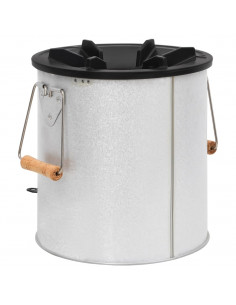 Stufa a Legna da Campeggio Argento 45x25x26 cm Acciaio