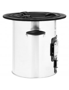 Stufa a Legna da Campeggio Argento 51,5x35x30,5 cm Acciaio Inox