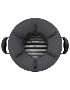 Stufa a Legna da Campeggio Nera 36x26x22,5 cm Metallo