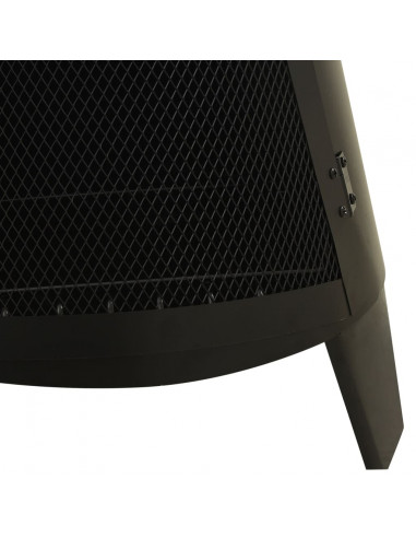 Stufa da Giardino con Attizzatoio 38x38x122 cm Acciaio