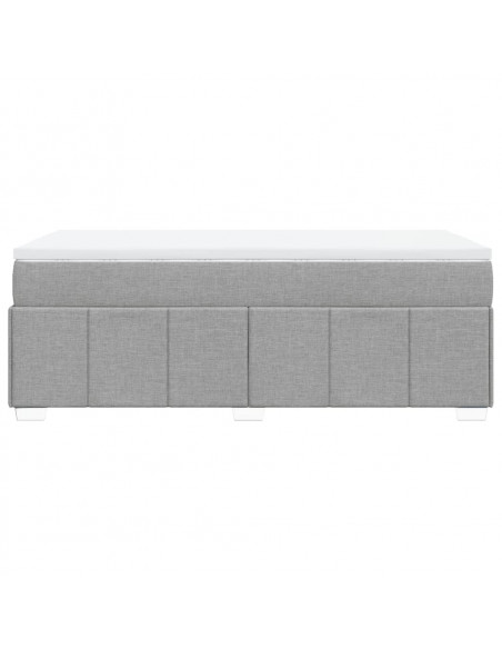Giroletto a Molle con Materasso Grigio Chiaro 90x190 cm Tessuto