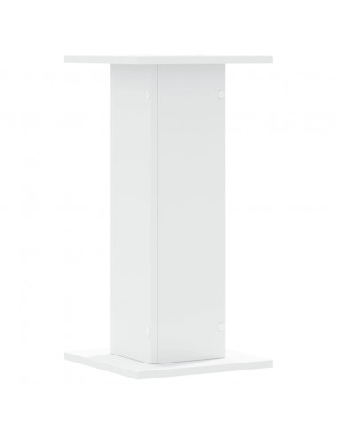 Supporti Altoparlanti 2 pz Bianchi 30x30x40cm Legno Multistrato