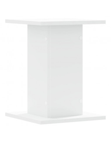 Supporti Altoparlanti 2 pz Bianchi 30x30x40cm Legno Multistrato