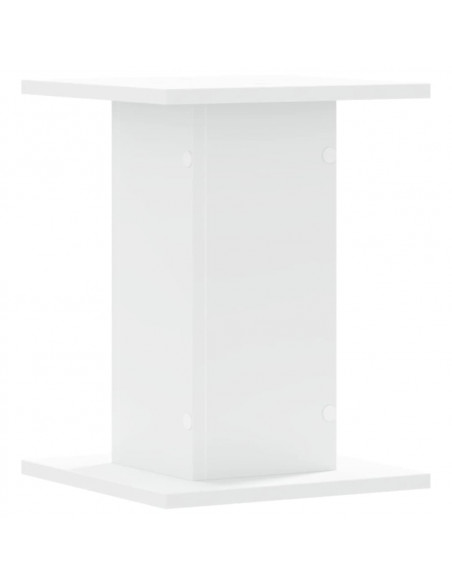 Supporti Altoparlanti 2 pz Bianchi 30x30x40cm Legno Multistrato