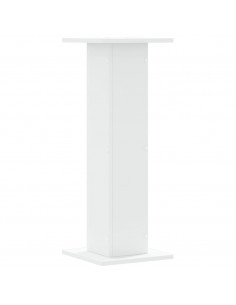 Supporti Altoparlanti 2 pz Bianchi 30x30x80cm Legno Multistrato