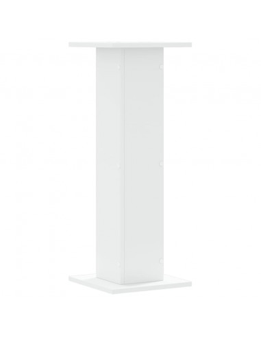Supporti Altoparlanti 2 pz Bianchi 30x30x80cm Legno Multistrato