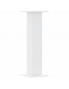 Supporti Altoparlanti 2 pz Bianchi 30x30x95cm Legno Multistrato