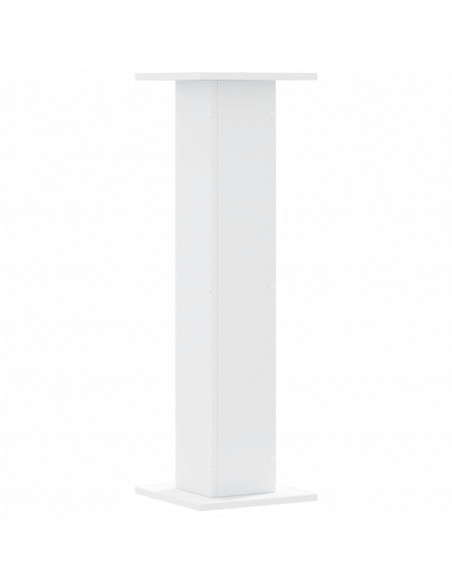 Supporti Altoparlanti 2 pz Bianchi 30x30x95cm Legno Multistrato