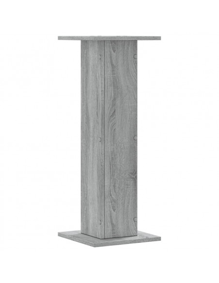 Supporti Altoparlanti 2 pz Grigio 30x30x80 cm in Multistrato