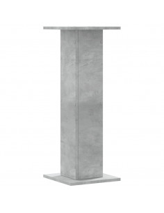 Supporti Altoparlanti 2 pz Grigio 30x30x80 cm Legno Multistrato