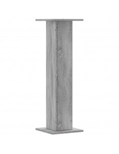 Supporti Altoparlanti 2 pz Grigio 30x30x95 cm in Multistrato