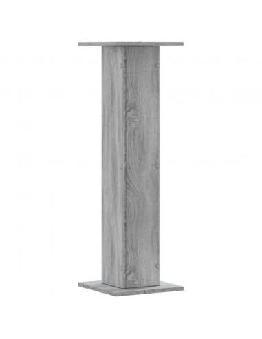 Supporti Altoparlanti 2 pz Grigio 30x30x95 cm in Multistrato